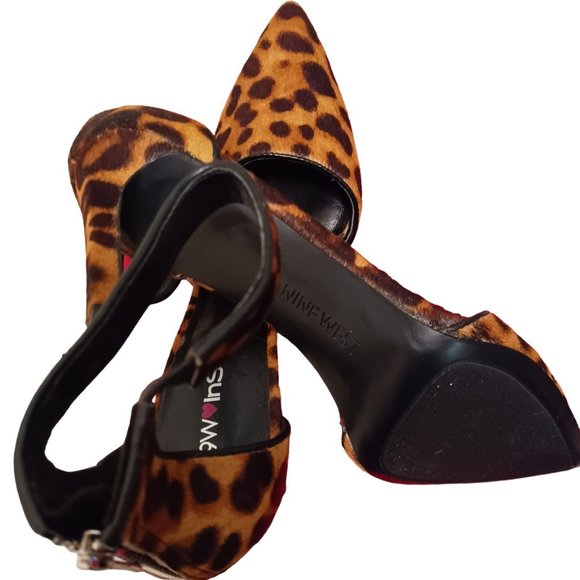 Nine West Leopard Print Heels Never Worn Without Box Size 8M - Picture 7 of 7